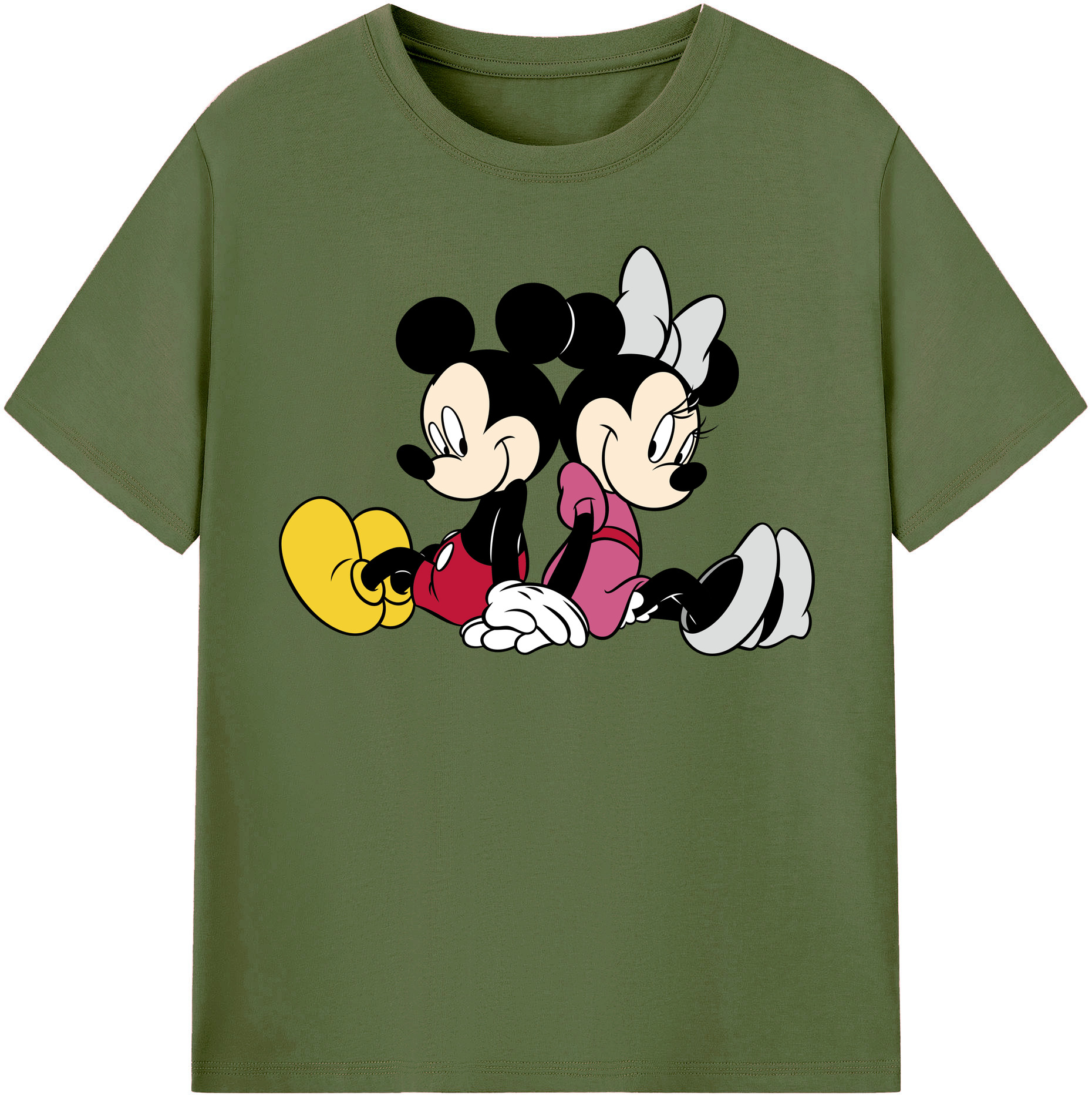 （画像用） ミッキーマウス Mickey Mouse 綿100％半袖Tシャツ（フロントプリント）